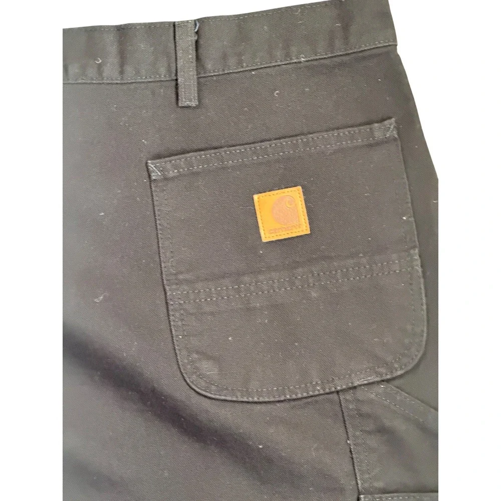 Carhartt B11 Washed Duck Work Pants Mens 46x34 Black Loose Fit Utility NWT